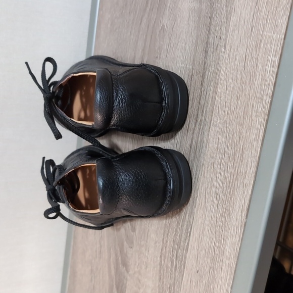 Clif Black Leather Lace Up Flats with Decorative Cutouts EU 36 - Picture 6 of 7